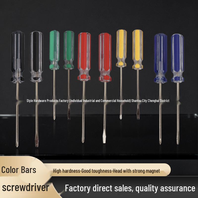 Size 16 Phillips/Flathead Screwdriver with Colored Handle & Magnetic Tip for Electrician and Automotive Repair