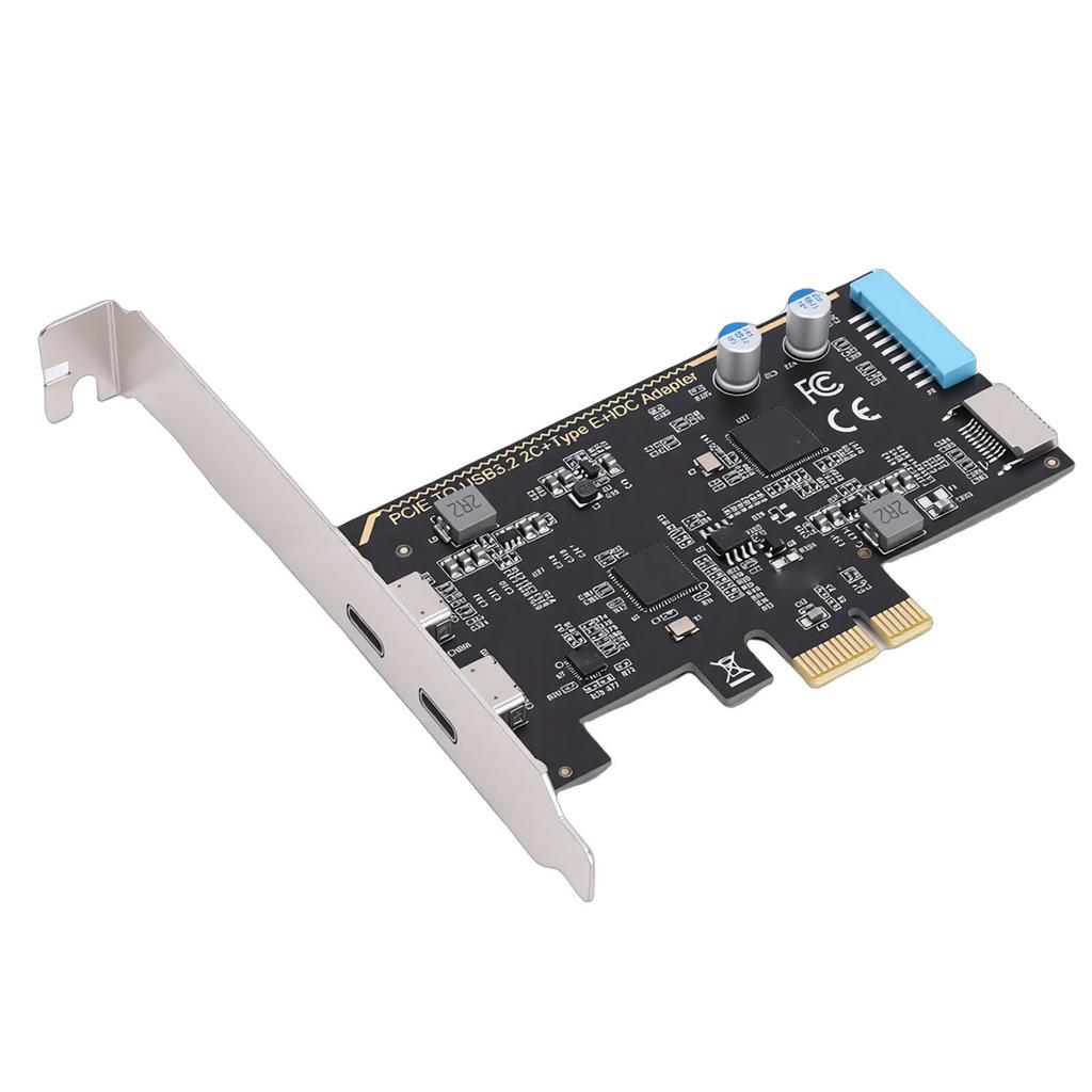 PCI Express Expansion Card Support for Windows XP 7 8 10 11 Vista 5Gbps PCIe to Double Type C Type E 19 Pin IDC Port