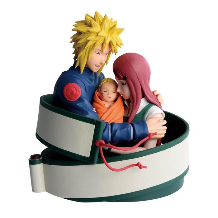 [NARUTO] 72 Series 53 Namikaze Minato, Uzumaki Kushina, Uzumaki Naruto Bust-Up Figure (Normal)