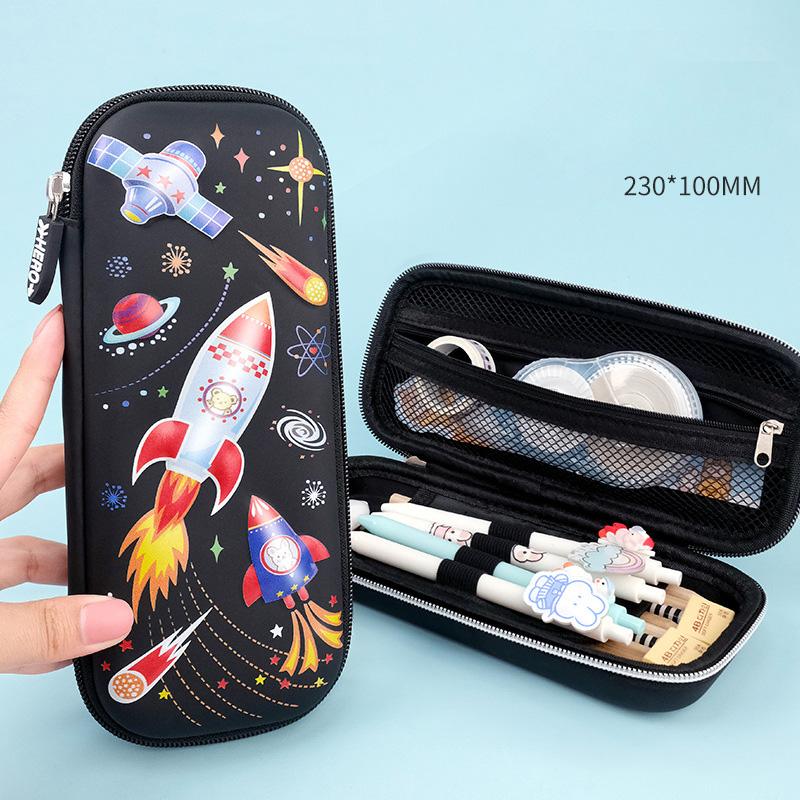 GF Cute 3D Cartoon Pencil Case Large Capacity 3-Layer Multi-functional Stationery Organizer for Primary Middle School Students