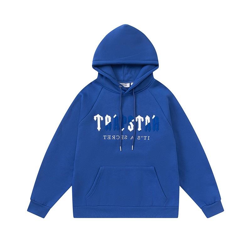 Mens Gradient Letter Tiger Head Embroidered Hoodie Jogger Set Streetwear Winter Outfit