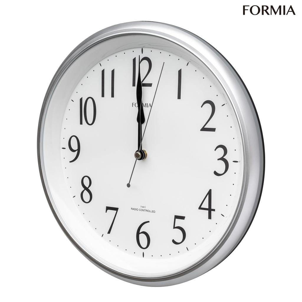 Formia Wall Clock Easy To Automatic Nighttime Light Brightness Nighttime Second Hand Day Hodogaya Electronics Silver Radio-Controlled - Read,