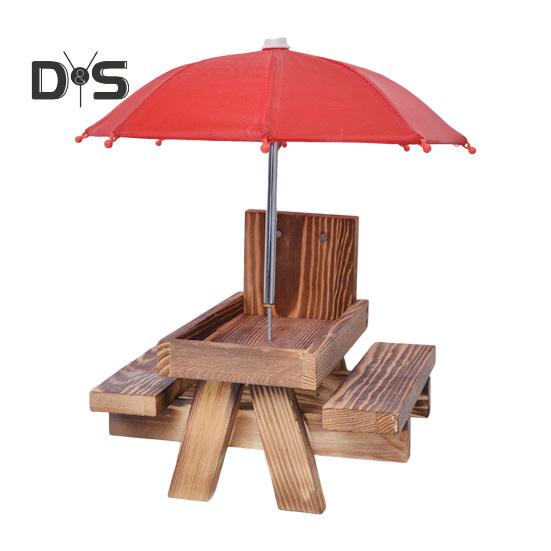 

Кормушка для белок с зонтиком, большая емкость, кормушка для пикника на столе для бурундуков, деревенская уличная кормушка для белок для кукурузных початков