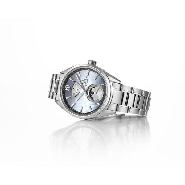 Orient RK-AY0201A (עכשווי M34 F7 Mechanical Moon Phase מתכת גברים מוגבלת) שעון עגול