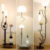 Nordic Modern Minimalist Floor Lamp with Remote Control and Coffee Table Storage for Bedroom, Living Room, or Bedside