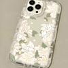 Cute Rabbit Colorful Flower Case for iPhone 17 16 15 14 13 12 11 Pro Max XR XS X 8 7  Shockproof Transparent Cover