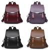 Fashionable Pu Leather Women's Backpack Large Capacity For Casual Travel