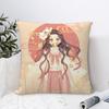 N-Nezuko Kamado D-Demon-Slayer Pillow Case Sofa Decor Home Double-Sided Printing Short Plush Cushion Cover Throw Pillow Cover