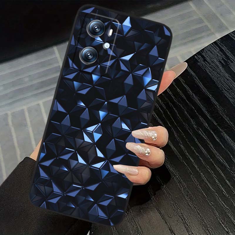 Creative metal style pattern For OPPO Reno 5 6 7 A96 A40 A58 Realme GT A74 A78 Neo2 A74 A78 Find X5 X3 X7 X8 Black Phone Case