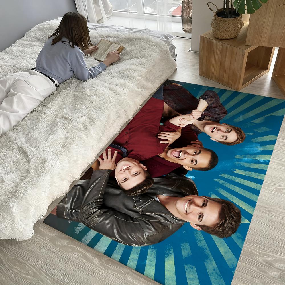 Big Time Rush Floor Mat Soft Thickened Absorbent Non-Slip Bedroom Living Room Door Mat Home Decor Flannel Rugs
