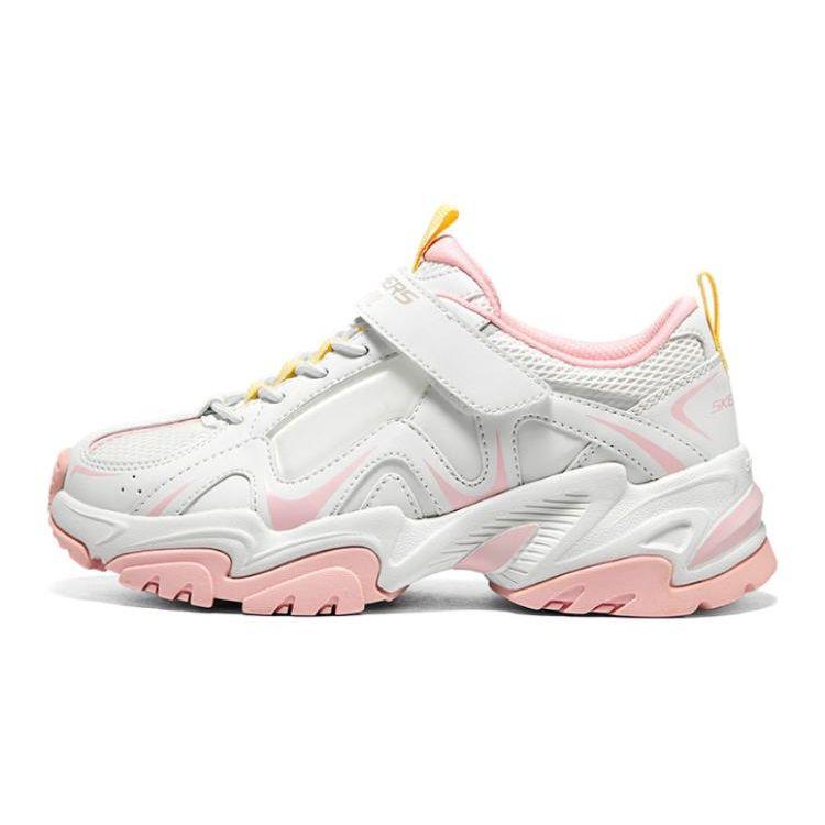 Skechers Stamina V2 Low Top Casual Shoes Kids sneaker White Pink 319023L-WLPK 38