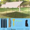 Heavy-Duty Black Oxford Cloth Tarp: Portable, Rainproof, Sunshade for Outdoor Camping, Picnic, Beach, Courtyard