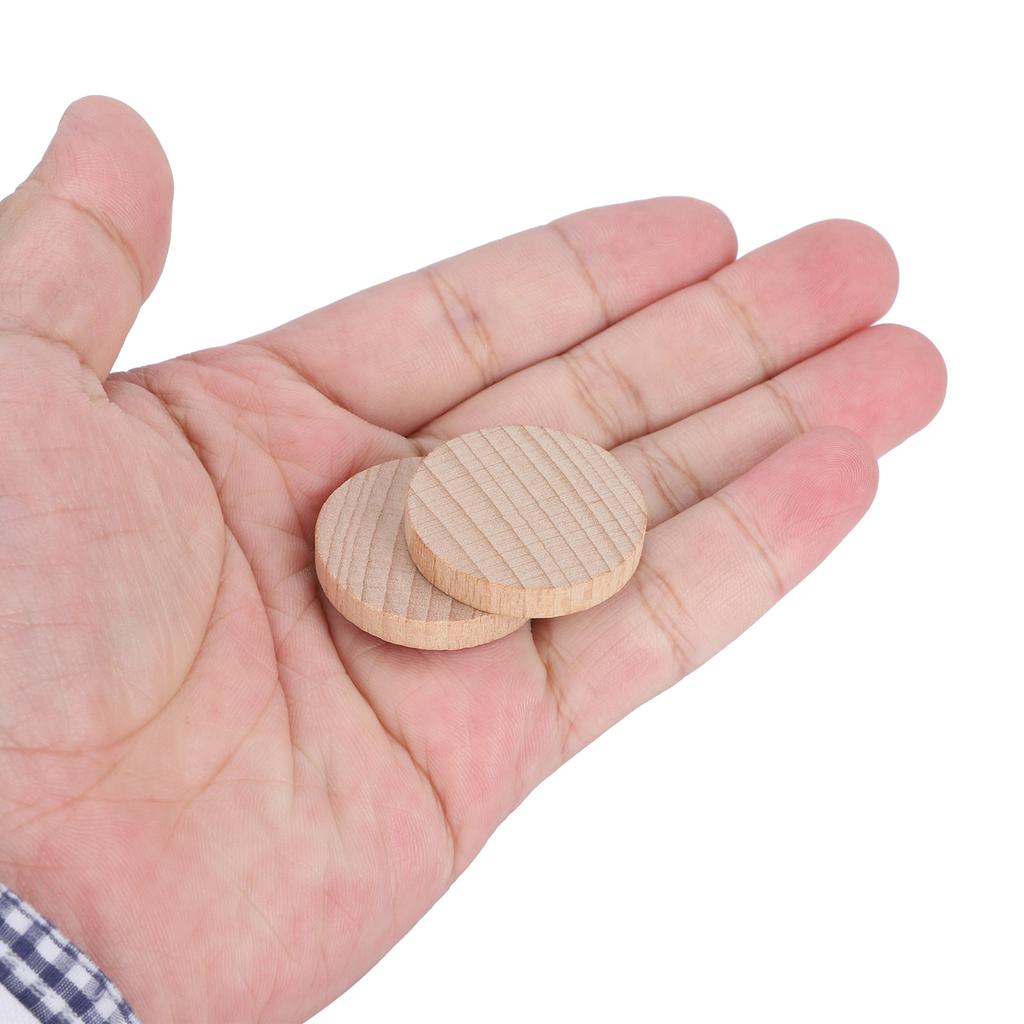 100Pcs Blank Wood Discs Wooden Crafts DIY Decoration Maker HandMade Accessories