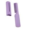 Mini Haarglättungsbürste Kabellos Tragbar Ergonomischer Griff Schnell Aufheizende Glättungsbürste Lila