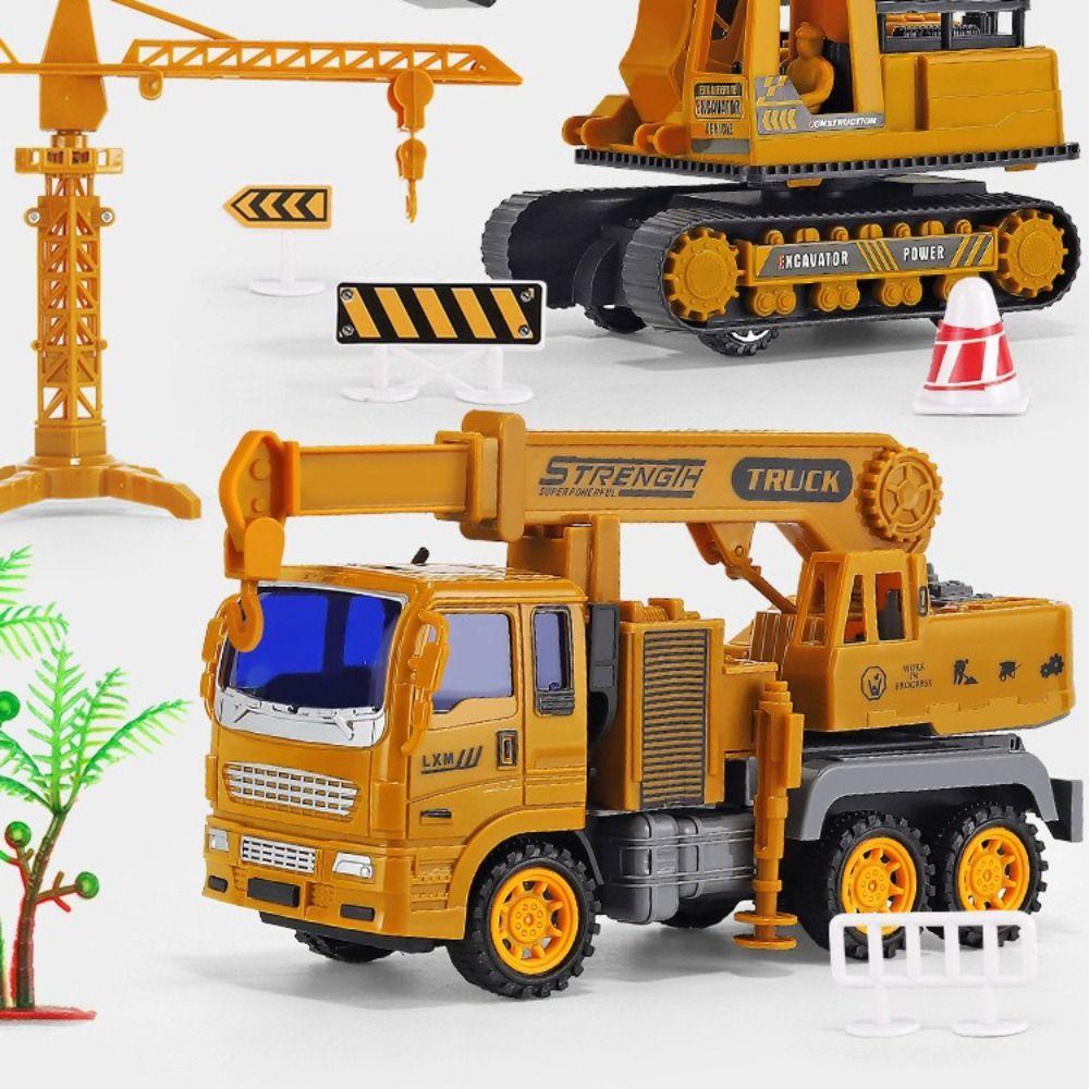 Alloy Material Fire Truck Model Plastic Construction Mixer Truck  Home Use