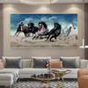 Big Size Retro Running Horses Group Galloping Canvas Painting Wall Art Animal Wall Pictures for Living Room Decoration Cuadros