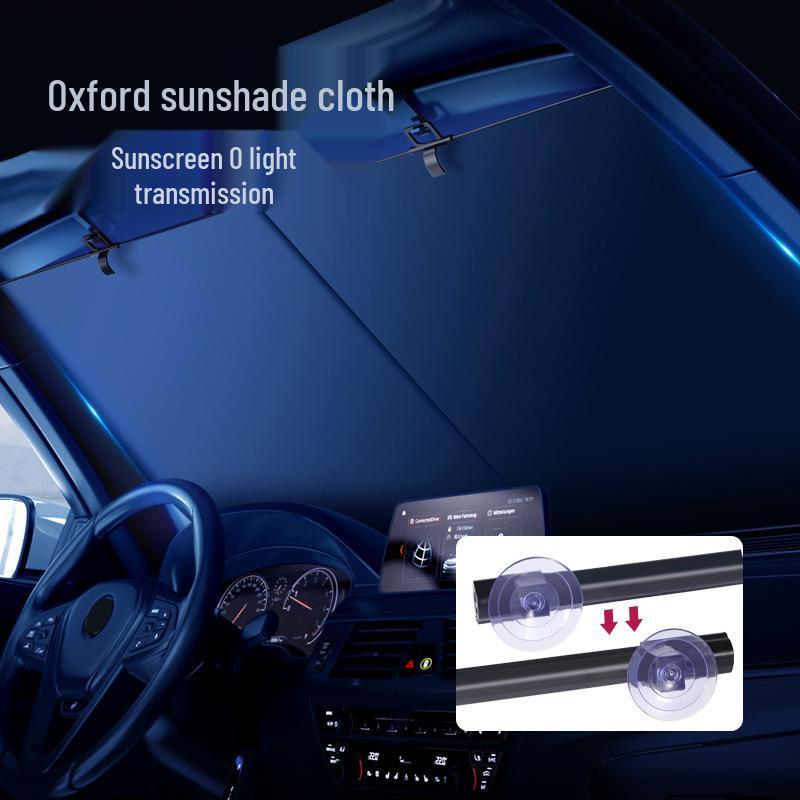 Universal Retractable Front Windshield Sunshade for Summer Heat Protection