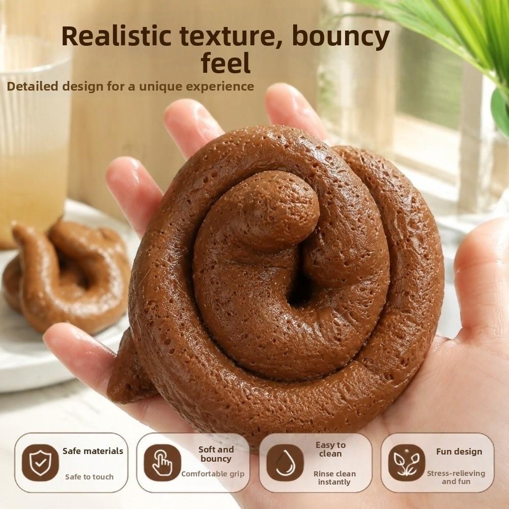 Creative Fake Poop Squeeze Toys Anxiety Relief Prank Toys Portable Funny Shit  Pinch  Joke Props