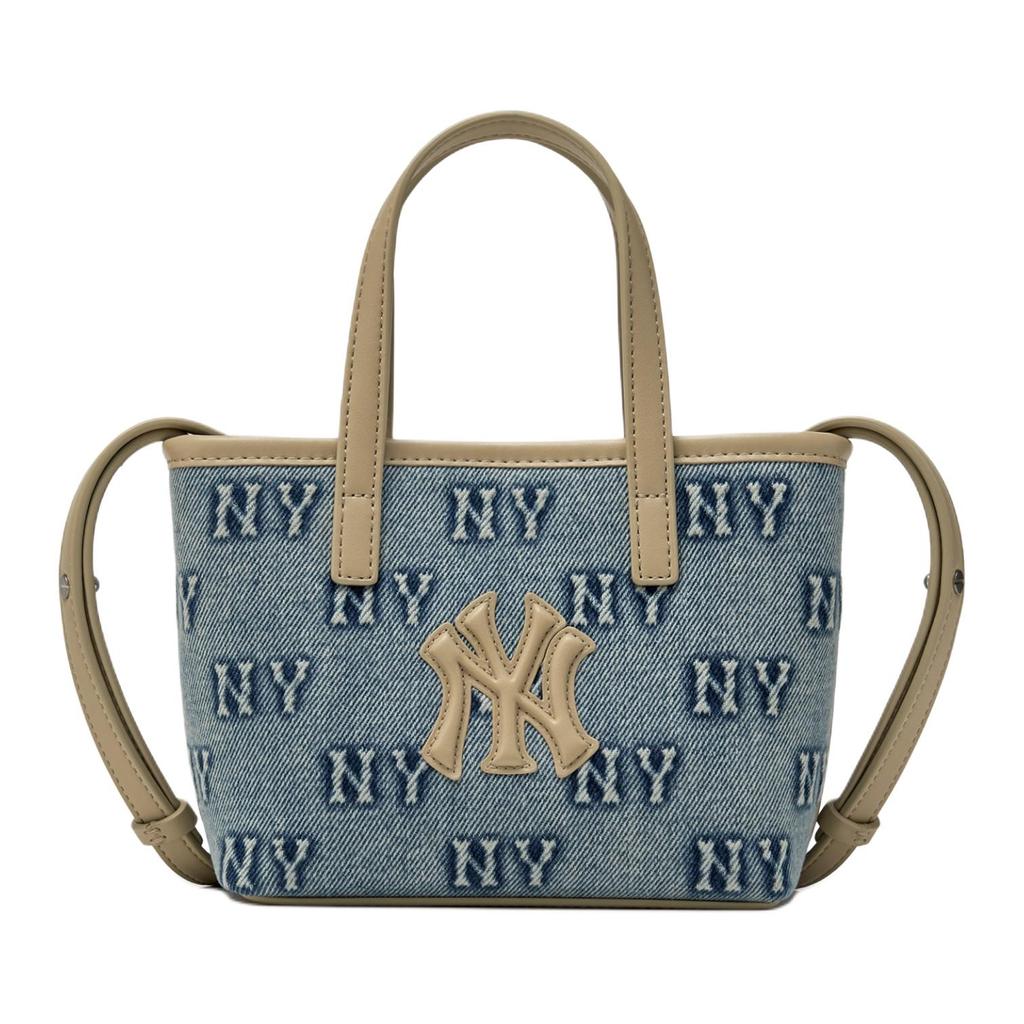 MLB New York Yankees Classic Letter Embossed Adjustable Detachable Cotton Polyester Blend Satin Crossbody Handbag Mini Women handbags 3ACRDM16N-50BLL