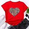 Creative Love Pure Cotton Loose Round Neck Short Sleeved Women's T-shirts