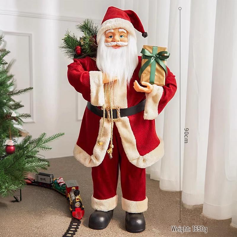Popular 3D Santa Claus Plush Christmas Ornaments for Home Decor