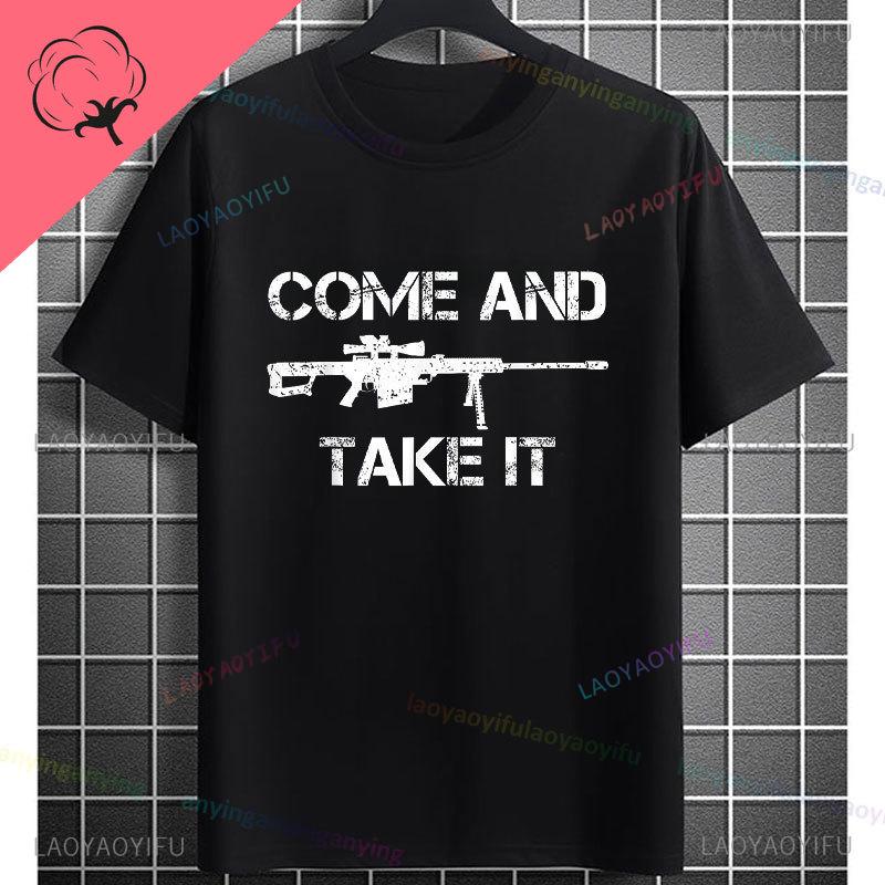 Yeah I Shoot Like A Girl Sniper Rifle Graphic Tshirt 100 Cotton Short Sleeve Round Neck Streetwear Humor Style Tshirt