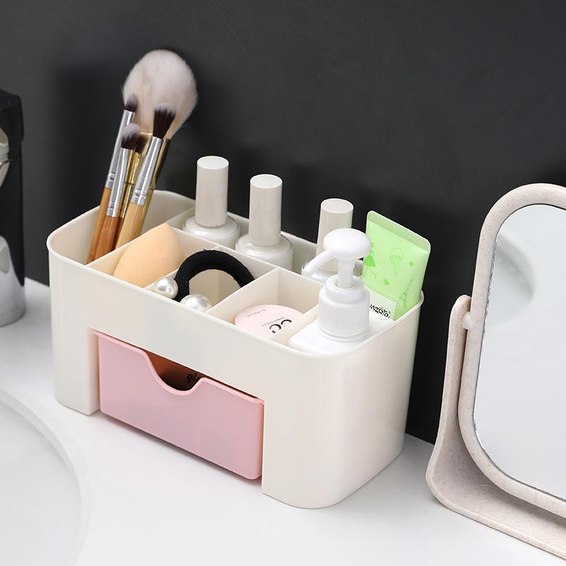 Multifunctional Plastic Storage Box: Desktop Organizer, Makeup/Jewelry Holder, Office Drawer Solution.