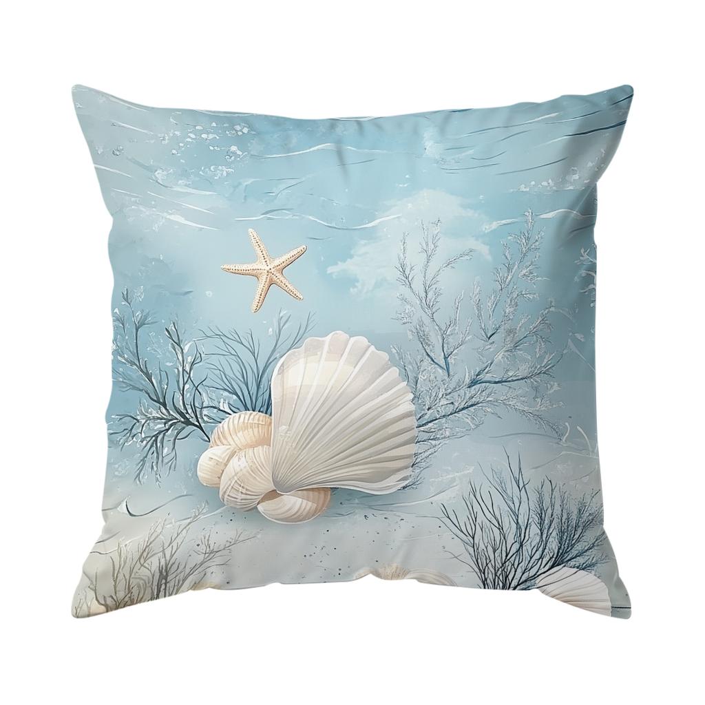 1/4pcs Beach Resort Style Cushions Pillowcase Polyester Cushion Cover Throw Pillow Pillowcover Home Car Sofa Decor
