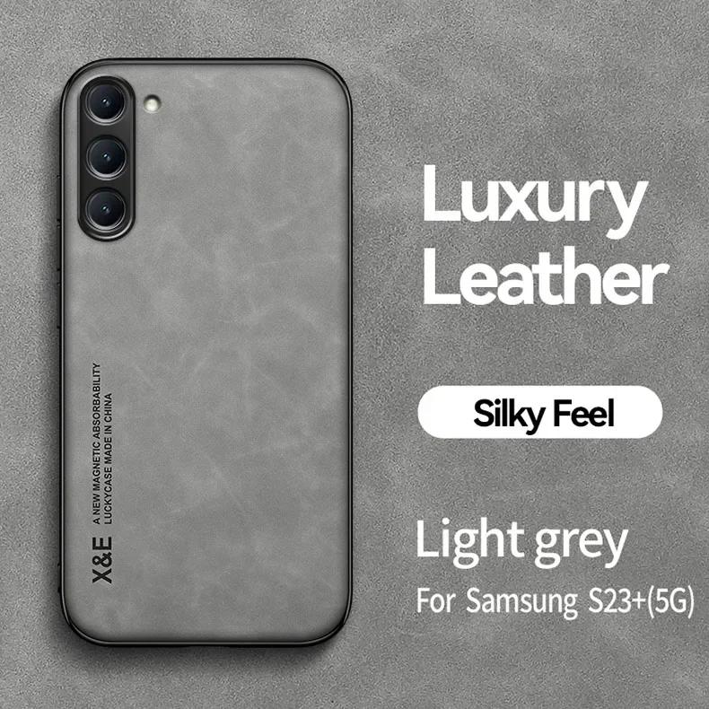 Magnetic Leather Case For Samsung Galaxy S23 S26 S24 S25 Edge S25 FE Plus Ultra S24FE S23FE 5G Shockproof Silicone Case Cover