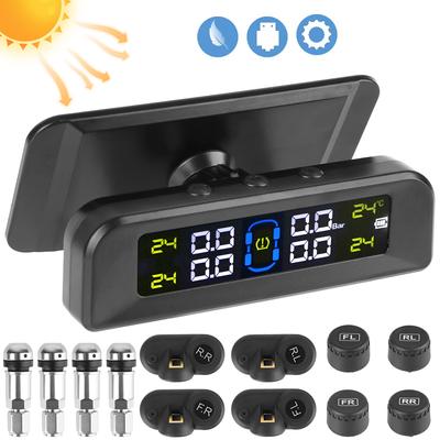 4 senzory Dekorace Příslušenství Alarm tlaku v pneumatikách Bezdrátový solární systém TPMS Systém automatického monitorování jasu
