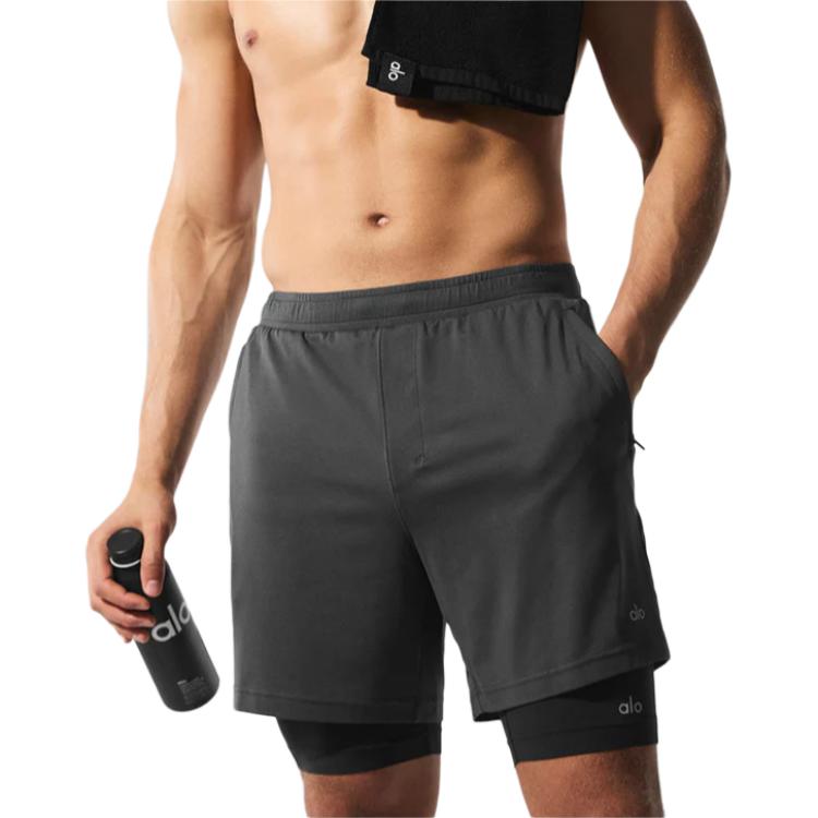 Alo Yoga Casual Shorts Men's Dark Green M6153R