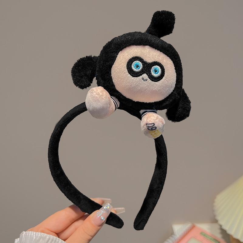 

Cute Headbands Style Funny Cartoon Eggparty Doll Women Hair Accessories чорний