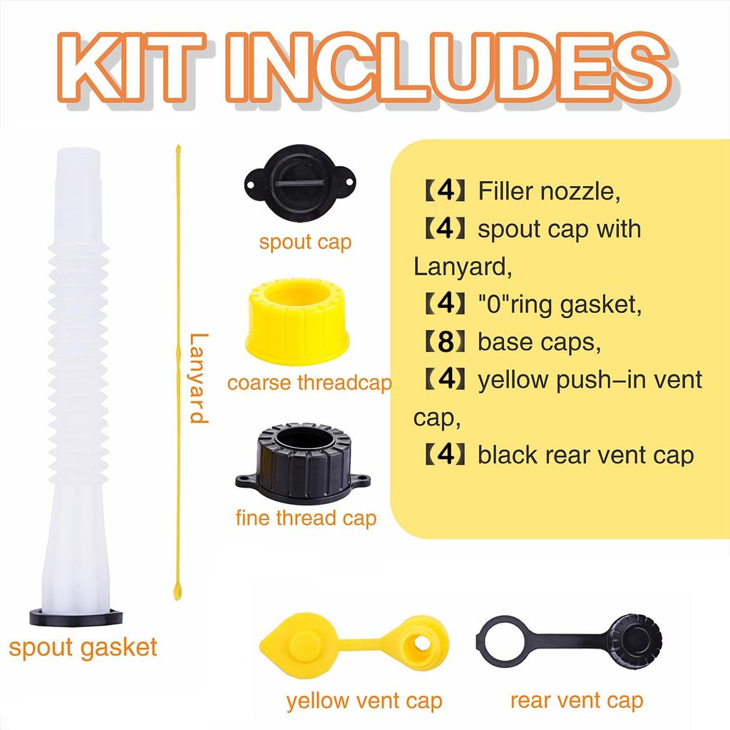 Replacement Gas Can Spouts Improved Design Flexible Pour Nozzle For Older Gas Can Fuel Water Jug 1 2 5 Gal White