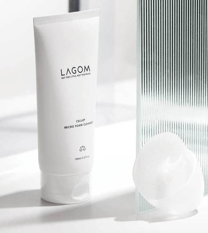 LAGOM Cellup Micro Foam Cleanser 150ml – Deep Cleansing Moisturizing Facial Wash