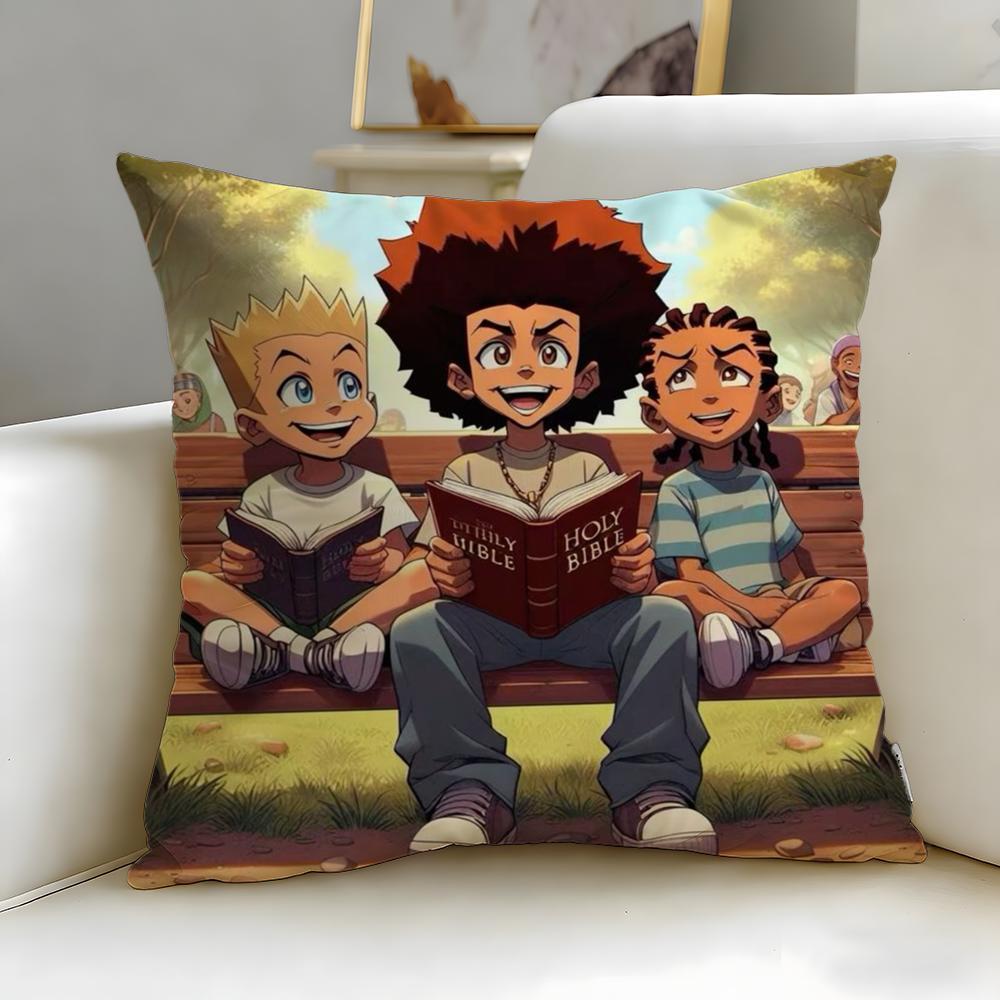 Classic Animated Series A Boondocks Cushion Cover Soft & Easy-Wash Pillow Case – Versatile for Couch, Bed, Travel and Office