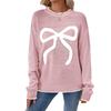 Women's European American Valentine’s Bow Jacquard Sweater - Autumn Winter Fashion