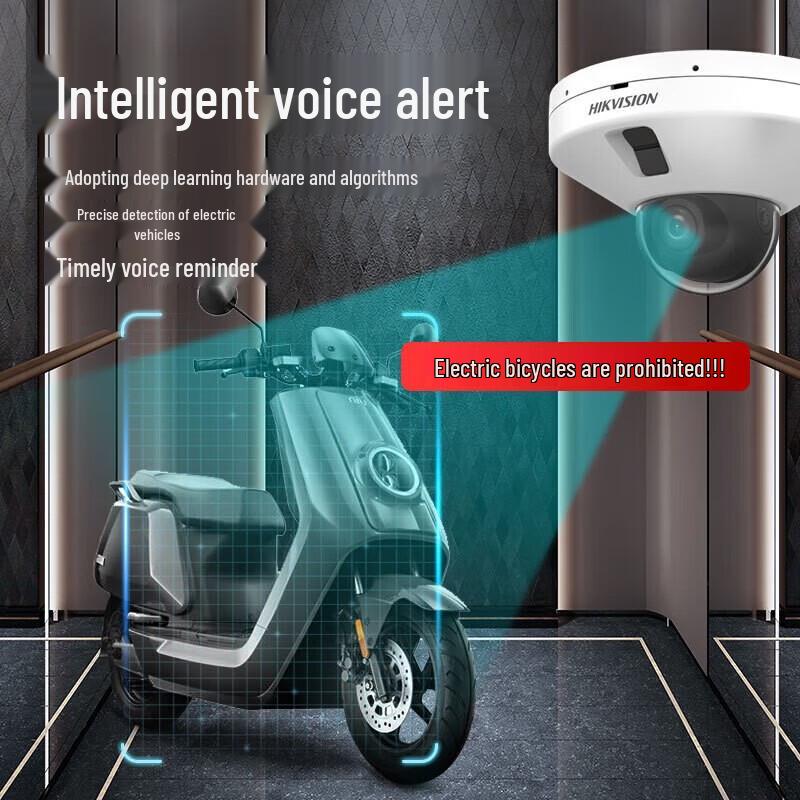 Hikvision 2MP Elevator Electric Bike Detection PoE Dome Camera CN Plug (adapter Included)