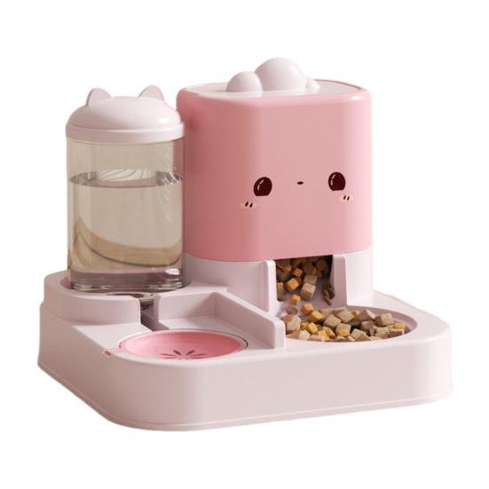 2-In-1 Automatic Cat Food Feeder Water Dispenser Multi-purpose Indoor Small Cats Dogs Puppies Food Water Feeding Bowl Pet Supplies