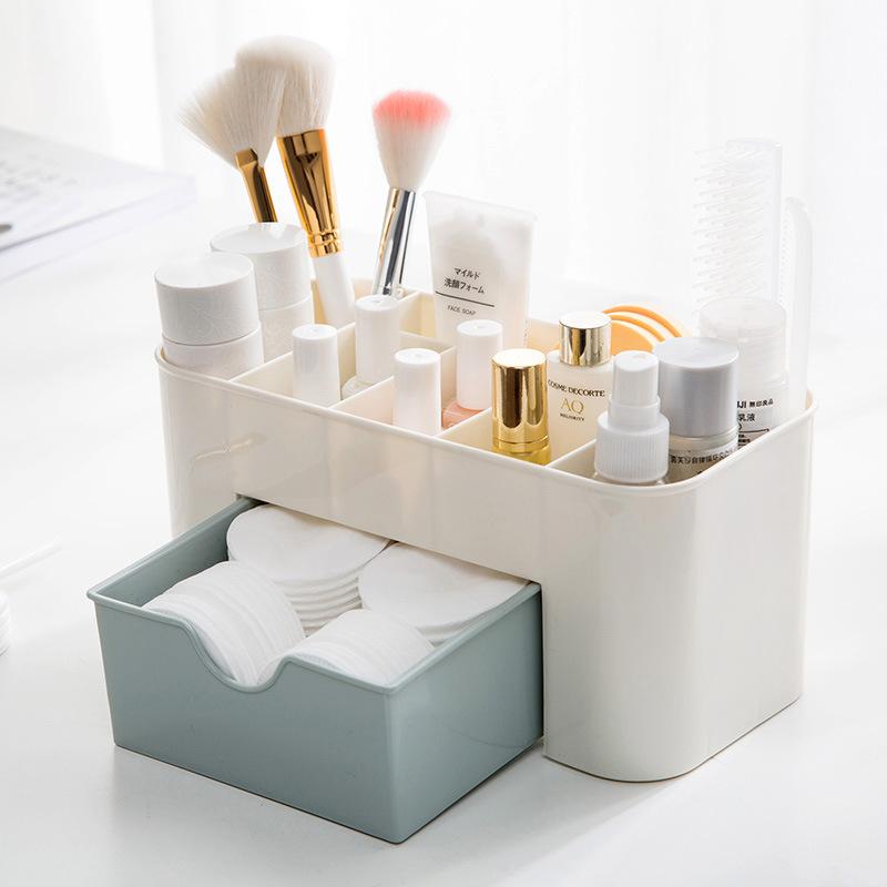 Drawer Cosmetics Storage Box, Multi-functional Makeup Brush Organization Box, Desktop Skin Care Products Compartmentalized Grooming Box
