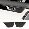 2pcs Carbon Fiber Inner Door Panel Cover For Mercedes Benz C Class W204 07-13