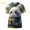 Summer Cute Panda 3D Printed Casual Short Sleeve T-Shirts Women’s