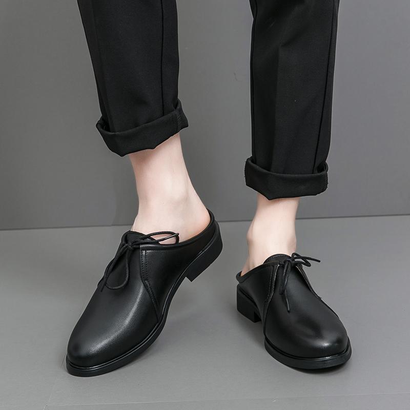 

Модные летние получешки для мужчин, белые мокасины, тапочки, лакированные повседневные туфли для вождения, легкие мокасины на плоской подошве, сандалии, большой размер 46 46 чёрный