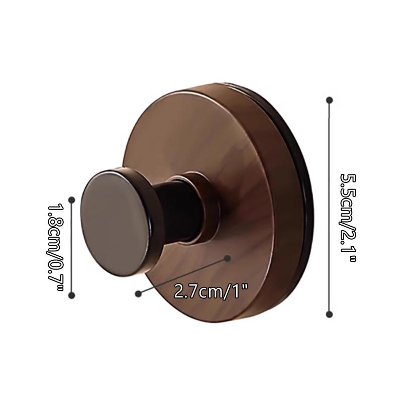 Cârlig de ușă din lemn de nuc, cârlig simplu puternic montat pe perete, fără găurire, cârlig adeziv pentru haine