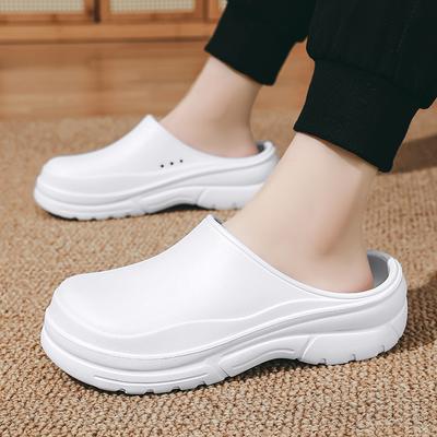 Women Men Chef Shoes Anti Slip Kitchen Work Clogs Garden Slippers Lightweight Waterproof Comfort Shoes 35 To 46