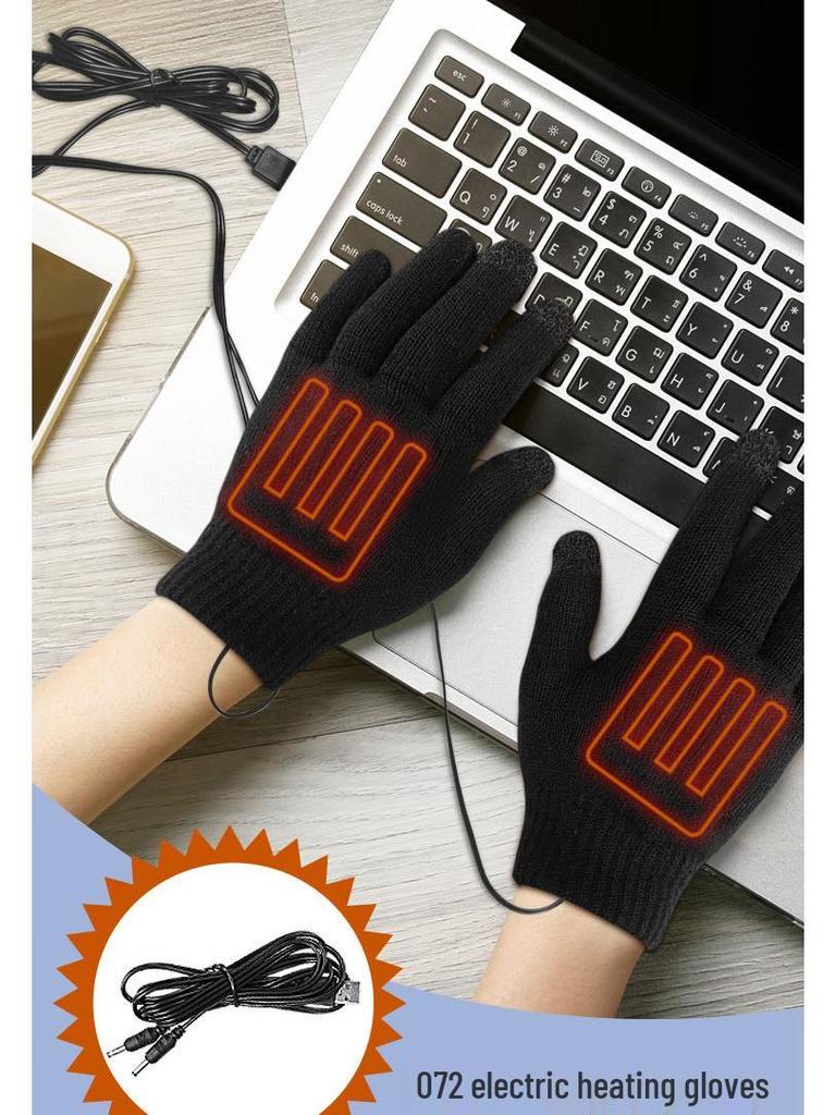 USB Heated Full-Finger Electric Warm Gloves for Students and Gamers