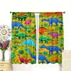 Christmas Decoration Cartoon World Dinosaur Forest Pattern Printed Curtains Home Room Curtain Polyester
