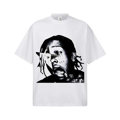 T-shirt Graphique Étoile ASAP Rocky 2026 Unisexe Oversize Hip Hop Décontracté Coton Manches Courtes Mode Streetwear Moderne Pour le Week-end T-shirt