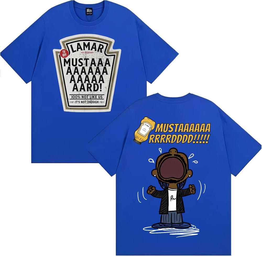 Rapper Kendrick Lamar Hořčice Vtipná Trička Dámská Móda Hip Hop Popová Hudba Tričko Pánské Ležérní 100% Bavlna Nadměrné Tričko