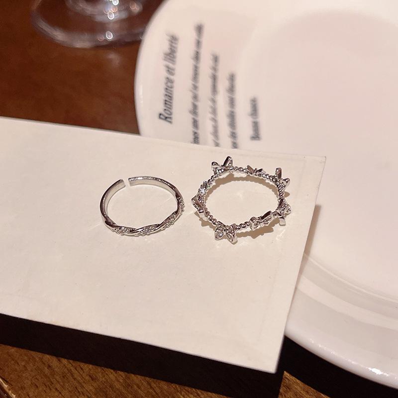 Elegant Niche Micro-Inlaid Zircon Butterfly Ring – Women's Trendy Open Design Index Finger Accessory