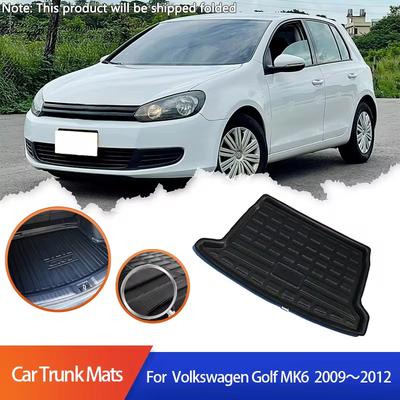 For Volkswagen Golf 6 MK6 Accessories Car Trunk Mats VW 2009 2010 2011 2012 Tray Waterproof Pad Cargo Liner Tray Floor Cushion